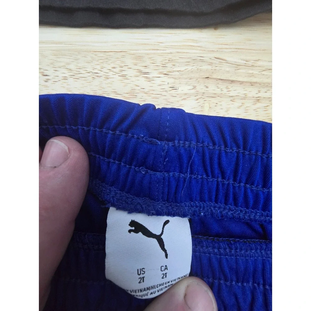 Puma Toddler 2T Matching Set – Black Logo Tee + Blue Athletic Shorts‎ - Picture 5 of 6